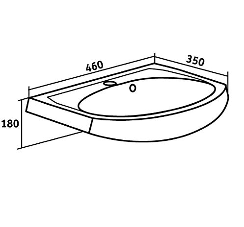 Раковина встраиваемая Runo Уют 45 белая