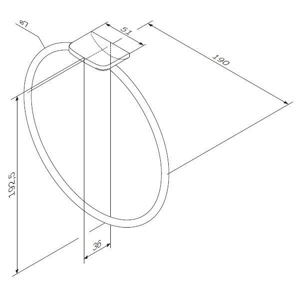Полотенцедержатель AM.PM Inspire 2.0 A50A34400 хром, кольцо