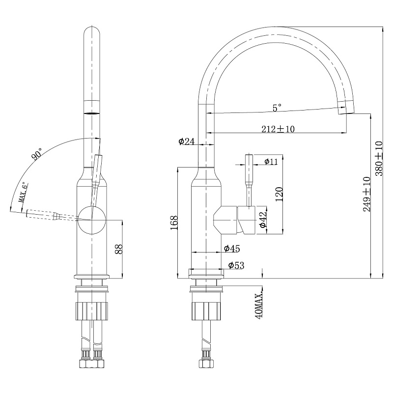 Смеситель для кухни Lemark Expert LM5079S нержавеющая сталь