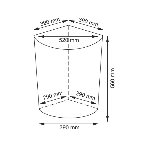 Корзина для белья Wasserkraft Vils WB-560-L (39х39х56) плетеная с крышкой, белая