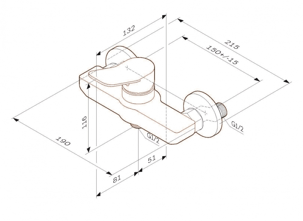 Смеситель для душа AM.PM X-Joy F85A20022 чёрный