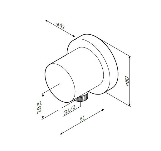 Шланговое подсоединение AM.PM F0600E00 хром