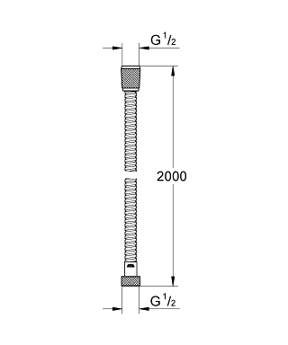 Шланг для душа Grohe Relexaflex 28140000 хром, 2 м, с защитой от залома AntiFold