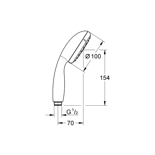 Ручной душ Grohe New Tempesta 27597001 хром, 2 режима
