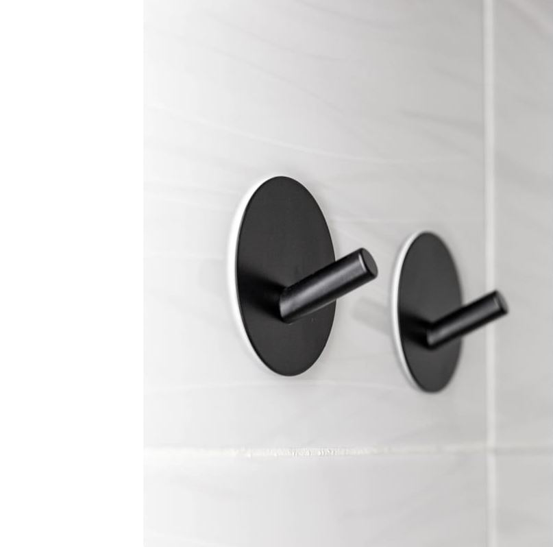 Крючок Bath Plus КМ021 самоклеющиеся, черные 2 шт.