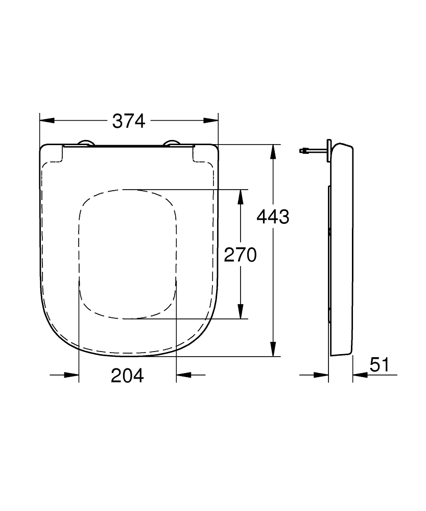 Крышка-сиденье для унитаза Grohe Euro Ceramic 39330001, дюропласт, микролифт, быстросъём