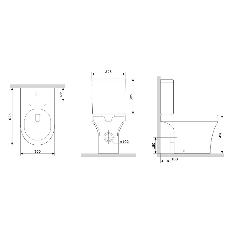 Унитаз напольный Damixa Skyline DX35C8600SC безободковый, с микролифтом, быстросъём, белый