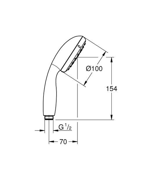 Ручной душ Grohe New Tempesta 27923001 хром, 1 режим