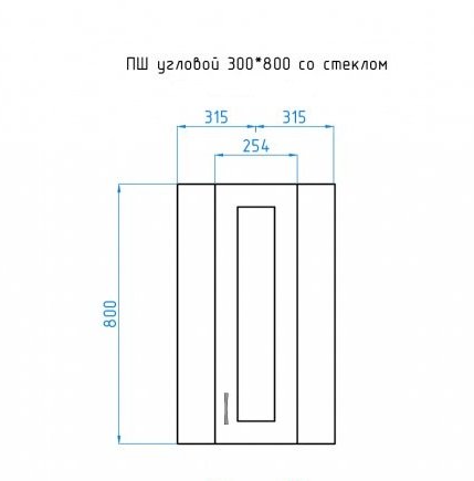 Зеркальный шкаф для ванной комнаты Style Line Эконом ЛС-00000134 белый угловой