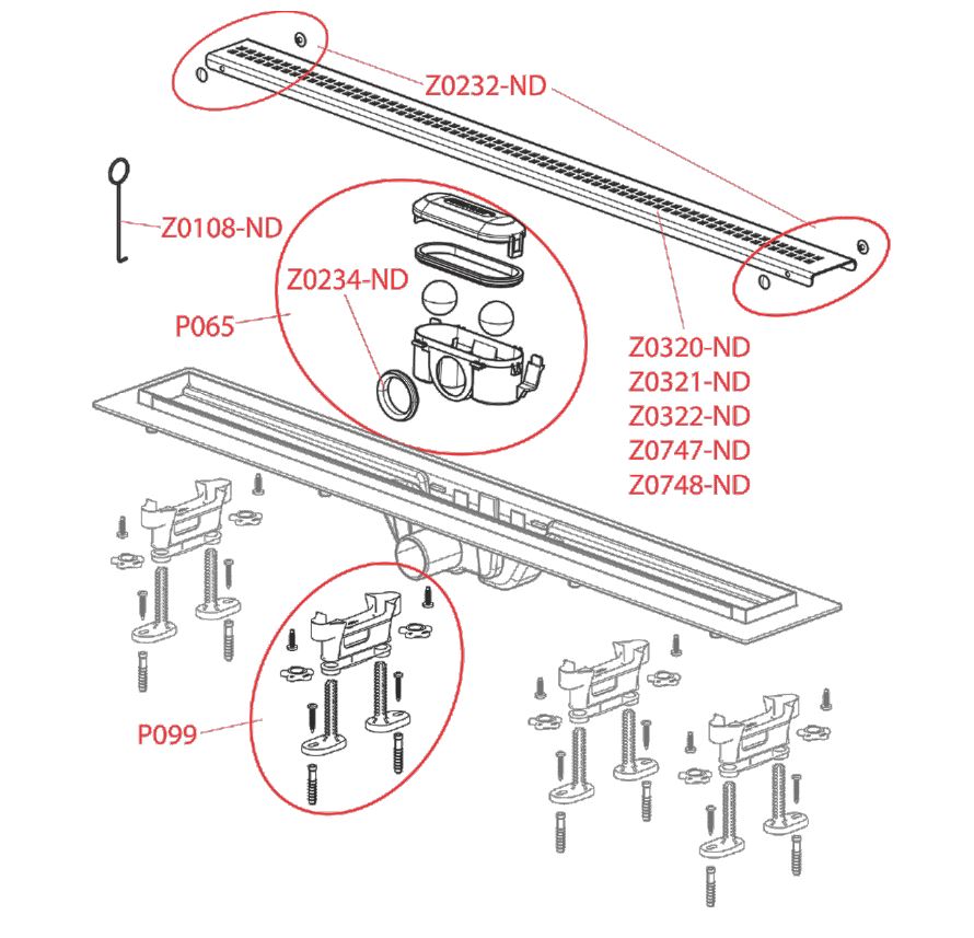 Душевой лоток AlcaPlast APZ 9 Simple - 750М хром
