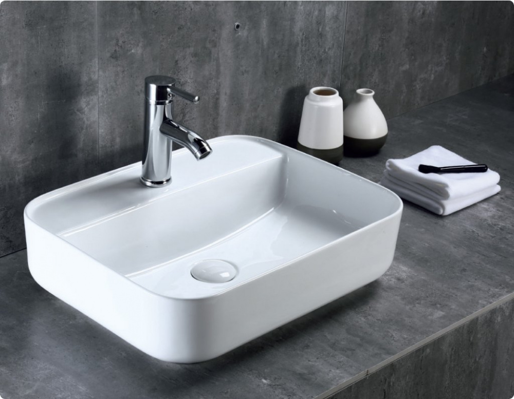 Раковина накладная Belbagno BB1321 белая, ширина 50 см.