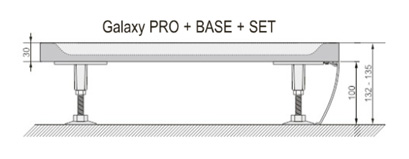 Панель для поддона Ravak Perseus Pro 90 Set, XA837001010, белая, с креплением