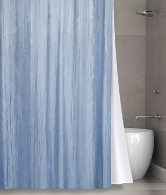 Шторка текстильная для ванной комнаты Bath Plus Wrinkle двойная Органза NO WSV 022 180х200 см.