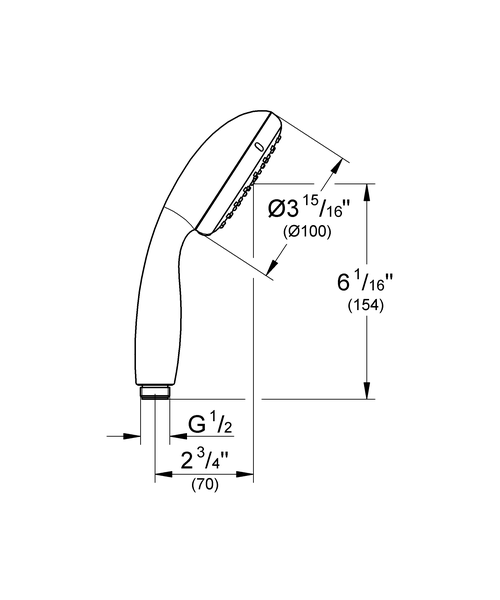 Ручной душ Grohe New Tempesta 26161001 хром, 2 режима
